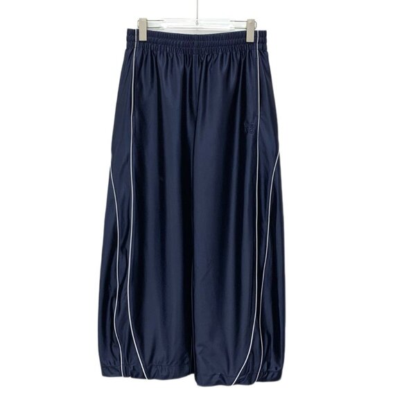 J18847 Alexander Wang Dark Blue Elastic Waist Casual Wide Leg Sweatpants Size S